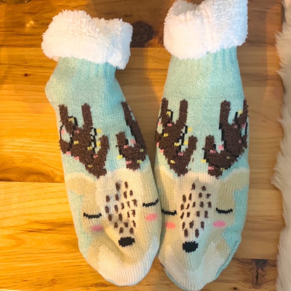Deer slipper socks